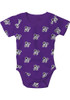 Baby Purple K-State Wildcats All Over Print Willie Short Sleeve One Piece