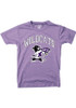 Boys Lavender K-State Wildcats Jersey Vintage Arch Mascot Short Sleeve T-Shirt