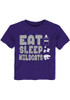 Toddler Purple K-State Wildcats Eat Sleep Short Sleeve T-Shirt