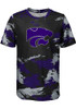 Boys Purple K-State Wildcats Cross Pattern Short Sleeve T-Shirt