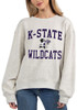 Womens Grey K-State Wildcats Old School Crew Sweatshirt