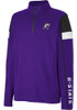 Youth K-State Wildcats Purple Colosseum Screever Long Sleeve Quarter Zip