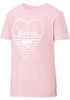 Girls K-State Wildcats Pink Colosseum Knobby Heart Short Sleeve T-Shirt