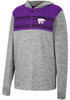 Youth K-State Wildcats Grey Colosseum Fidelity Long Sleeve Quarter Zip