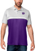 Mens K-State Wildcats Purple Antigua Answer Short Sleeve Polo Shirt