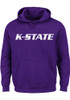 Mens Purple K-State Wildcats Pigment Big and Tall Hooded Sweatshirt