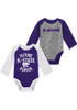 Baby Purple K-State Wildcats Play Time 2pk LS One Piece Set