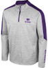 Mens K-State Wildcats Grey Colosseum Cousins 1/4 Zip Pullover