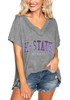 K-State Wildcats Grey Gameday Couture In a Flash Short Sleeve T-Shirt