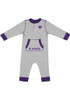 Baby K-State Wildcats Grey Colosseum Power Shortage Loungewear One Piece Pajamas