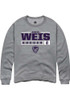 Acacia Weis Rally Mens Graphite K-State Wildcats NIL Stacked Box Crew Sweatshirt