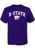 Youth Purple K-State Wildcats Arch Mascot Short Sleeve T-Shirt