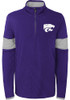 Youth Purple K-State Wildcats Field Long Sleeve Quarter Zip