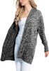 Womens Black K-State Wildcats Cozy Long Sleeve Cardigan