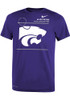 Youth K-State Wildcats Purple Nike Velocity Sideline Short Sleeve T-Shirt