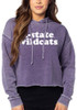 Womens Purple K-State Wildcats Campus Cropped Hooded Sweatshirt