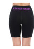 Womens Black K-State Wildcats Biker Shorts