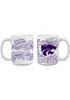 White K-State Wildcats 15oz Java Campus Mug