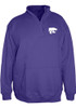 Womens Purple K-State Wildcats Mock Neck+ 1/4 Zip Pullover