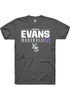 Andrew Evans Dark Grey K-State Wildcats NIL Stacked Box Short Sleeve T Shirt