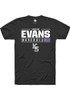 Andrew Evans Black K-State Wildcats NIL Stacked Box Short Sleeve T Shirt