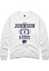 Avery Johnson Rally Mens White K-State Wildcats NIL Sport Icon Crew Sweatshirt