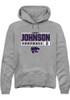 Avery Johnson Rally Mens Graphite K-State Wildcats NIL Stacked Box Hooded Sweatshirt