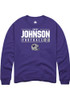 Avery Johnson Rally Mens Purple K-State Wildcats NIL Stacked Box Crew Sweatshirt