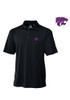 Mens K-State Wildcats Black Cutter and Buck Genre Short Sleeve Polo Shirt