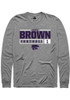 Jayce Brown Rally Mens Graphite K-State Wildcats NIL Stacked Box Tee