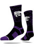 K-State Wildcats Strideline Colorblock Mens Crew Socks - Purple