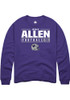 Jordan Allen Rally Mens Purple K-State Wildcats NIL Stacked Box Crew Sweatshirt