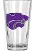 Purple K-State Wildcats 16oz Metal Emblem Pint Glass