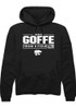 Joshua Goffe Rally Mens Black K-State Wildcats NIL Stacked Box Hooded Sweatshirt