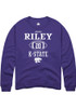 Jordan Riley Rally Mens Purple K-State Wildcats NIL Sport Icon Crew Sweatshirt