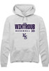 Josh Wintroub Rally Mens White K-State Wildcats NIL Stacked Box Hooded Sweatshirt