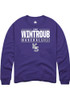 Josh Wintroub Rally Mens Purple K-State Wildcats NIL Stacked Box Crew Sweatshirt