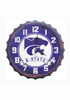 Purple K-State Wildcats Bottle Cap Wall Clock