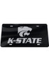 K-State Wildcats Black  Black Mascot Wordmark License Plate