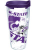 Purple K-State Wildcats All Over Logo 24oz Tumbler