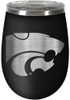 Black K-State Wildcats 10oz Stealth Stemless Wine Stainless Steel Stemless