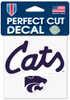 K-State Wildcats Purple  Cats Script 4x4 Decal