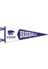 Purple K-State Wildcats 12X30 Baseball Pennant