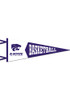 Purple K-State Wildcats 12X30 Basketball Pennant