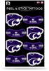 Purple K-State Wildcats 8 Pack Tattoo