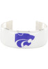 1 Inch Cuff K-State Wildcats Womens Bracelet - Silver