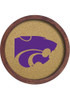 Purple K-State Wildcats Faux Barrel Framed Cork Board Sign