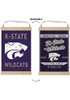 Purple K-State Wildcats Faux Rusted Reversible Banner Sign