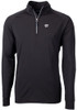 Mens K-State Wildcats Black Cutter and Buck Adapt Eco Knit Recycled 1/4 Zip Pullover