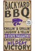 Purple K-State Wildcats 11x20 Indoor Outdoor BBQ Sign